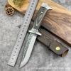 Camping supervivencia en la naturaleza autodefensa cuchillo multifunción corte afilado fruta mano pepinillo carne cuchillo táctico para exteriores alta dureza cuchillo recto