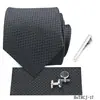 Conjunto de 4 Peças Gravata e Lenço de Bolso Estampa Paisley Masculino Retrô Europeu Gravata para Terno Formal Fábrica Shengzhou