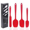 Amazon venda quente silicone 4 peças creme integrado raspador espátula tamanho raspador terno utensílios de cozinha