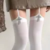 Calcetines Largos Estilo Gótico Oscuro Y2K Milenio Hot Girl Medias de Subcultura Medias de Liga JK