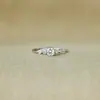 Anillo de Moda S925 de Plata de Venta Caliente Transfronteriza Estilo Ins Creativo Micro-Incustado con Moissanita, Anillo Minimalista de Lujo Ligero de Nicho para Mujer