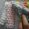 Tela de Piel Sintética de Conejo con Patrón de Tejido de Piña, Tejido de Terciopelo Cepillado de Punto de Urdimbre 100% Poliéster para Moda, Juguetes y Materiales para Zapatos