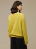 Suéter de Punto Cepillado de Cachemira Perezoso para Mujer Tejido de una Sola Pieza sin Costuras Cuello en V Ropa para Vestir en Capas de Principios de Otoño Ropa Interior Base de Lana