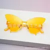 Óculos Borboleta Novos 2025 com Lentes Integradas, Óculos de Sol Sem Aro, Óculos de Sol Tendência Peça Única Coloridos em Gel Personalizados para Venda Transfronteiriça