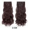 Extensões de Cabelo Transfronteiriças 16 Presilhas Conjunto de 6 Peças Clip-In Cabelo Cacheado Estilo Europeu e Americano Extensões de Cabelo Clip-In