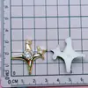Corona de Pedrería Dorada Lazo Pinza para el Pelo Pinza de Garra Agujero Hebilla de Zapato Accesorios para Ropa Incrustaciones de Pedrería Plástico para Bricolaje