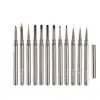 Set de Pinceles para Uñas Black Nail Art Transfronterizo de 12 Piezas, Cabeza Redonda Grande para Pintar, Dibujo de Líneas, Diseño de Flores, Herramientas para Uñas con Gradiente de Fototerapia
