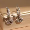 Lote mixto de varios estilos aretes de oro para mujer con colgante geométrico de circón microincrustado joyería de oreja de nicho de alta gama