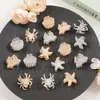 Presilha de Cabelo Estilo Ins com Tema Oceânico e Pedrarias Completas, Mini Presilha de Garra Aranha, Presilha de Tubarão Estrela do Mar de Alta Qualidade com Pedrarias Completas, Mini Presilha de Cabelo
