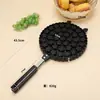 Molde Pequeño para Pastel con Forma de Flor de Ciruelo Antiadherente Gas Comercial Sartén para Waffles de Huevo Herramienta para Puesto Herramienta Comercial para Moler Pastel de Huevo