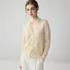 Cárdigan de Cachemira para Mujer, Suéter Abrigo de Pico, Top Largo Único de Encaje con Lentejuelas de Moda, Nuevo Estilo Otoño/Invierno