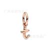 Cuentas Panjia de cobre blanco bañadas en plata, nuevas, serie de 26 letras inglesas, accesorios para pulseras de cuentas DIY