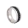 Anillos de Acero Inoxidable Transfronterizos Europeos y Americanos para Mujer, Anillos Mate Esmerilados para Hombre, Anillos Giratorios de Acero de Titanio que No se Desvanecen al por Mayor