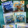 Pinturas Famosas Mundialmente Arte Decorativa Ímãs de Geladeira Girassóis de Van Gogh Lírios d'Água da Monet Menina com Brinco de Pérola Adesivos Magnéticos de Ferro Criativos