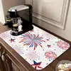 Novo Tapete Drenante para Cozinha Lama de Diatomáceas Absorção de Água Secagem Rápida para Copos Mesa de Chá Máquina de Café Tapete de Mesa Proteção Isolante de Calor Dropshipping
