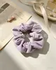 Al por mayor en stock scrunchie rosa simple y suave, coletero de punto de color liso alta elasticidad, diadema, scrunchie