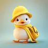 Nuevo Colgante de Acrílico Pato Amarillo Socio de Coche Más Vendido Transfronterizo 2D Accesorios para Llavero de Mochila de Navidad
