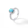 25 Colares de Turquesa Novo Estilo com Sensação de Luxo Leve e Alto Padrão, Incrustados com Diamantes, Conjunto de Joias de Turquesa com Design de Nicho
