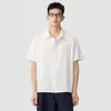 Nova Camisa de Manga Curta de Verão 2026 para Homens, Estilo Old Money Casual com Gola Camisa Manga Curta Jaqueta Meia-Manga