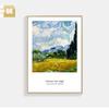 Pintura decorativa de Van Gogh parede de fundo de sofá da sala de estar pintura de parede mural criativo para restaurante varanda do quarto pintura do céu estrelado girassol