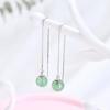 Agulha de Prata 925 Fio de Orelha de Cristal de Morango Brincos de Cristal Brincos Coreanos de Estudante de Flor de Pêssego Brincos Transferência para Mulheres