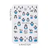 Pegatinas Transfronterizas para Uñas Nuevas Invierno Navidad Dibujos Animados Pingüino Brillo Azul Negro Árbol de Navidad Pegatinas Adhesivas para Uñas