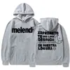 Moletom com Estampa de Carta da Turnê do Álbum do Rapper Melendi Unissex Harajuku Streetwear Hip-Hop