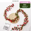 Simulación Transfronteriza Mimbre de Rosa Flor Artificial Pared de Flores Aire Acondicionado Tubería de Agua Mimbre Vestir Arco de Boda Flor Decorativa Enroscada Mimbre