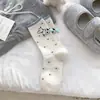 Calcetines de Accesorios de Dibujos Animados Lindos para Mujer Primavera y Verano Lazo Tridimensional Calcetines de Algodón Sin Costuras Ins Estilo Universitario Japonés Calcetines de Media Caña