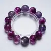 Pulsera Hecha a Mano de Cristal Morado Torre de Cristal Rosa Natural de Verano para Mujer, Nuevo Estilo Versátil, Pulsera Iluminadora de Piel al por Mayor