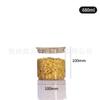 Frasco Cilíndrico de Almacenamiento de Alto Borosilicato 100 mm de Alto Transparencia Frasco Sellado Tarro para Granos de Té de Cocina Tapa de Bambú Botella de Embalaje