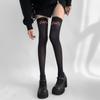 Calcetines Blancos de Caña Alta con Expresión Bidimensional Estilo Japonés Emoticonos Lindos Estampados Subcultura Calcetines Hasta la Rodilla Calcetines de Pura Pasión