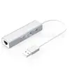 Hub de Rede RJ45 para USB 3.0 A/F Plug and Play Divisor Interface de Conversão Múltipla
