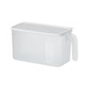 Refrigerador de cocina almacenamiento caja de almacenamiento tipo asa cubierta translúcido esmerilado grado alimenticio caja de almacenamiento de gabinete venta al por mayor