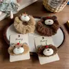 Nuevo Oso de Lana de Cordero Pinza para el Pelo Dibujo Scrunchie Dulce Accesorio para el Cabello de Niña Goma para el Cabello que no daña Pinza para el Cabello Accesorio para el Cabello