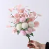 Ramo de Flores Esponjosas de Simulación con Hojas de Eucalipto Hojas de Eucalipto Adecuado para Decoración de Eventos en Casa Decoración de Flores Artificiales Adorno para Sala de Estar
