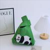 Bolsa de Tricô Fofa de Panda para Mulheres, Bolsa de Pulso, Bolsa de Ombro Tipo Balde para Sair, Bolsa de Tricô Versátil, Bolsa Tote