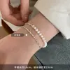 Plata de Ley 925 Collar Sencillo de Plata Triturada de Nicho Apilado con Cadena Lisa Cadena para Clavícula Joyería de Plata de Alta Gama para Mujer Moda Nueva