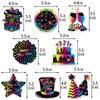 Novo dia de ano novo Plug-in de decoração de festa de ano novo Véspera de Ano Novo Fluorescente Decoração de Festa Palha Plug-in Layout