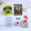 Chaveiro de Cola Acrílica Personalizado Camada Dupla Suporte de Animação DIY Pingente de Desenho Animado Anel de Chaveiro Periférico Atacado