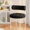 Taburete de Maquillaje, Silla de Comedor para el Hogar, Silla de Tocador Minimalista Moderna, Silla para Habitación de Niñas con Respaldo, Taburete de Tocador Nórdico, Lujo Ligero