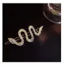 YHJ Acessórios de Cabelo Novo Grampo de Cabelo Hot Girl Grampo de Cabelo com Strass de Cobra Headwear de Cobra Estilo Frio Presilha Lateral Presilha Lateral