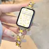 Correa para Apple Apple Watch Aplicable Estilo Pulsera de Cadena de Eslabones Curvos Estrella de Metal Moda para Mujer Sensación de Alta Gama