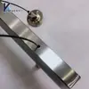 Estante de Exhibición para Tienda de Ropa Montado en Pared Acero Inoxidable Cepillado Colgador Tubo Cuadrado Barra para Ropa Exhibición de Ropa para Mujer Estante Colgante de Techo