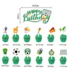 Nuevo Juego de Decoración de Pastel con Banderín de Fiesta de Cumpleaños Temática de Fútbol con Panales de Abeja en Espiral Fiesta de Cumpleaños de la Copa Mundial de Fútbol