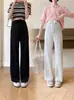 Calça de maternidade para primavera e verão, modelo fino para usar ao ar livre, novo modelo 2026, não restritiva para a barriga durante a gravidez, calça reta plus-size para mulheres baixinhas, para usar no verão