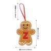 Nuevo colgante navideño transfronterizo con forma de hombrecito de jengibre, adorno colgante para árbol de Navidad, letra navideña, hombrecito de galletas.