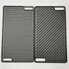 Placa Rectangular para Barbacoa de Exterior Doméstica Teppanyaki Plancha de Hierro Gruesa Doble Cara Parrilla Sartén de Hierro Fundido Bandeja Grande Molde