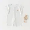 Ropa de bebé para verano, mameluco fino de manga corta para bebés y niños pequeños, pijama de verano, enterizo para salir