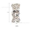 Amor urso liga unha jóias tridimensional bonito desenho animado cheio diamante decorações de unha metal broca de unha atacado